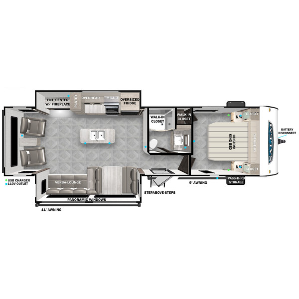 New 2023 Forest River Travel Trailer RV SALEM 27REX 